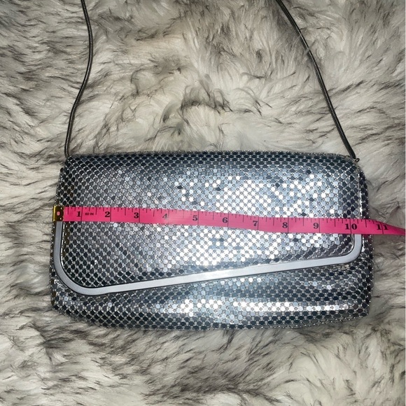 Vintage🤍Sliver purse silver flap bag shoulder bag - Picture 4 of 12